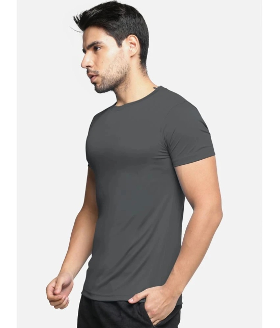 BULLMER - Dark Grey Cotton Blend Regular Fit Mens T-Shirt ( Pack of 1 ) - None