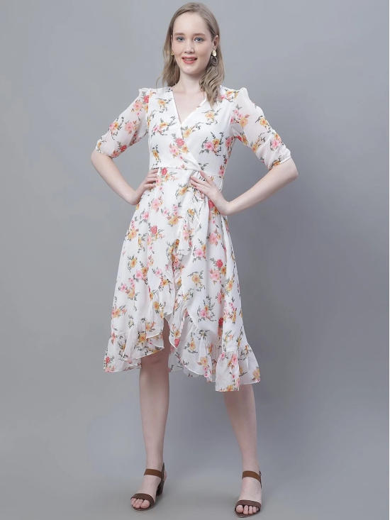 MINI & MING Floral Print Georgette Midi Dress