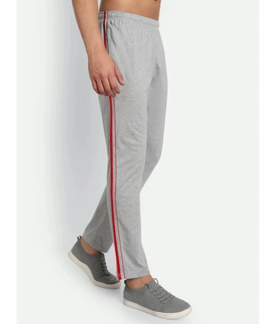 Zeffit - Grey Cotton Blend Mens Trackpants ( Pack of 1 ) - None