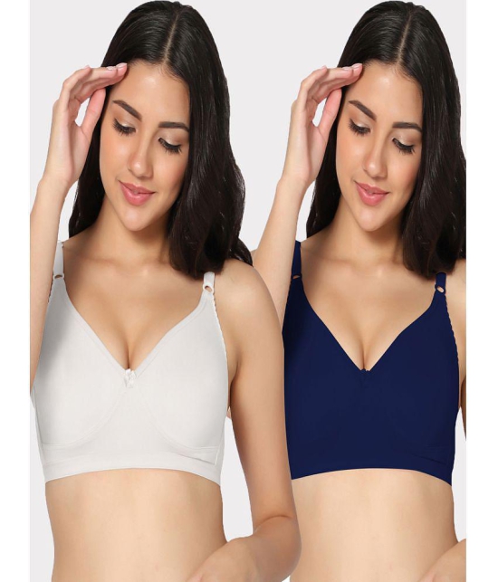 IN CARE LINGERIE - Multicolor Cotton Non Padded Women's T-Shirt Bra ( Pack of 2 ) - None