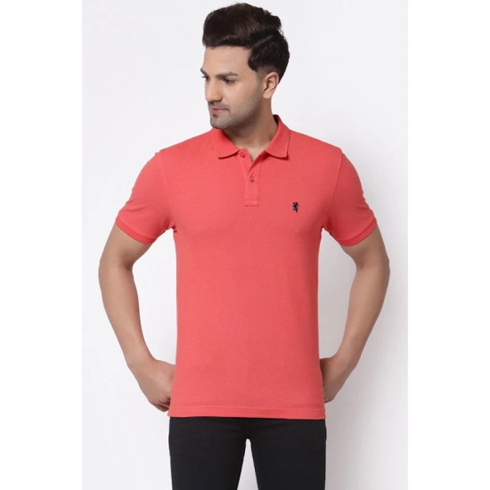 Red Tape Men Coral Polo Neck T-Shirt