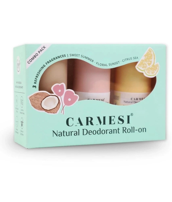 Carmesi Natural Deodorant Roll-on Deodorant Roll-ons for Women 150 gm ( Pack of 3 )