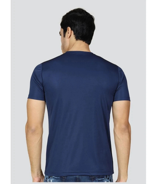 Supersquad Polyester Regular Fit Solid Half Sleeves Mens T-Shirt - Navy Blue ( Pack of 1 ) - None