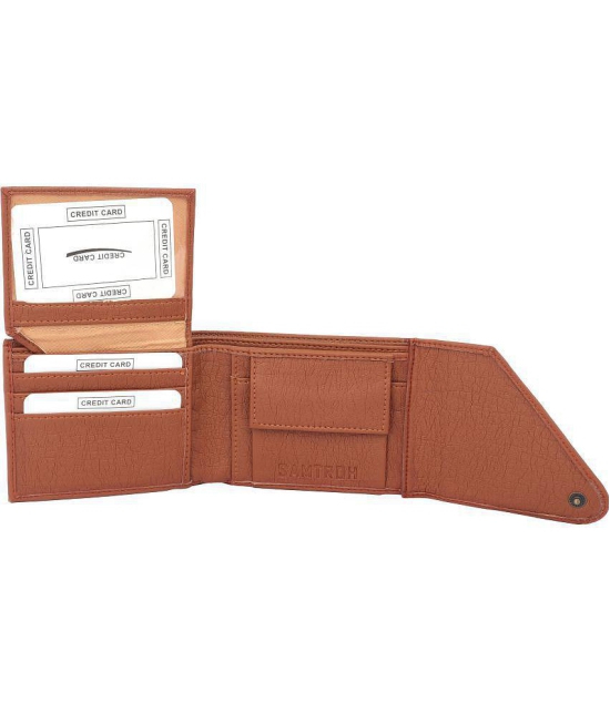 samtroh - PU Tan Men's Regular Wallet ( Pack of 1 ) - Tan