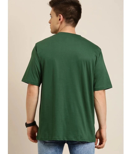 Difference of Opinion - Green 100% Cotton Oversized Fit Mens T-Shirt ( Pack of 1 ) - None