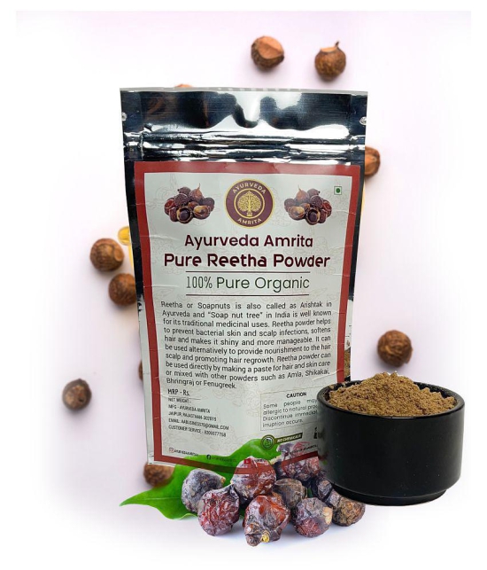 Ayurveda Amrita Pure Reetha Powder For Hair & Scalp | 100 Gram