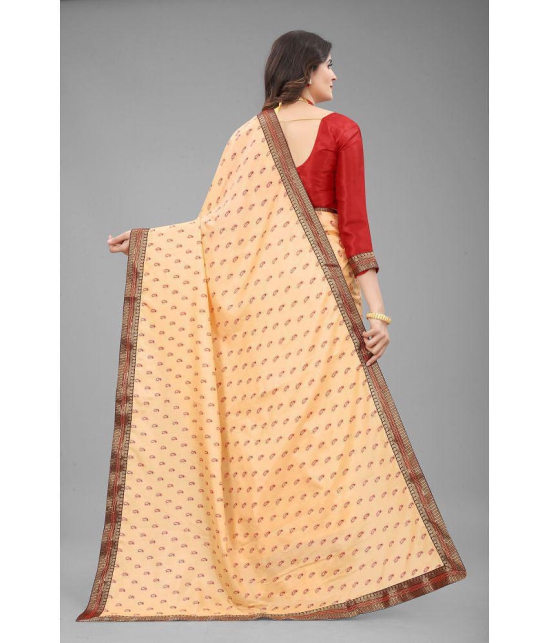 ofline selection - Peach Silk Blend Saree With Blouse Piece ( Pack of 1 ) - Peach