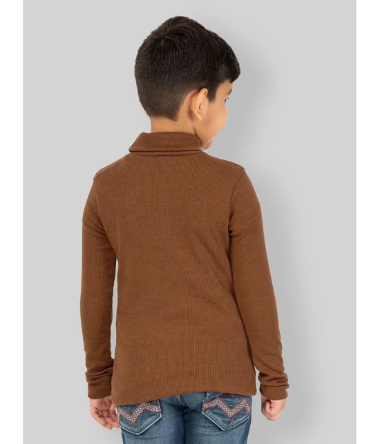 YHA - Brown Woollen Blend Boys Pullover Sweaters ( Pack of 1 ) - None