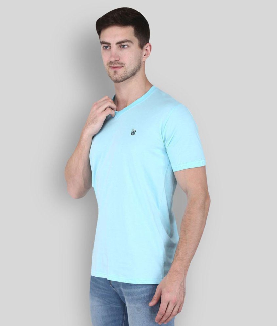 MADTEE - Turquoise Cotton Regular Fit Mens T-Shirt ( Pack of 1 ) - None