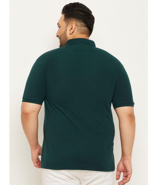 MXN - Dark Green Cotton Blend Regular Fit Men's Polo T Shirt ( Pack of 1 ) - None