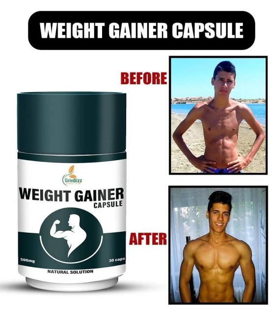 Grinbizz Weight Gainer Capsule (Help to Weight Gain) 500 mg Unflavoured