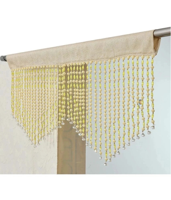 Smart Traders Single Door Beaded String Curtain - Yellow