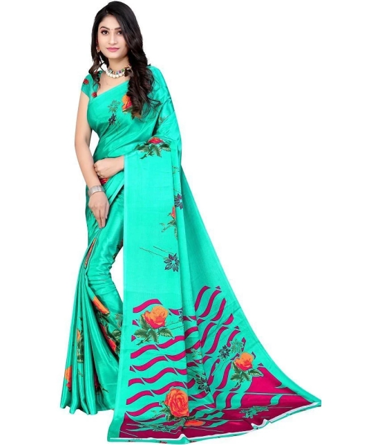 LEELAVATI - Light Green Crepe Saree With Blouse Piece ( Pack of 1 ) - Light Green