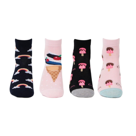 Designer Socks For Girls- Pack Of 4 Assorted 9-12 Years