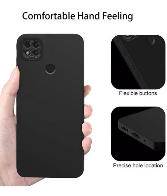 Case Vault Covers - Black Silicon Plain Cases Compatible For Xiaomi Redmi 9 ( Pack of 1 ) - Black