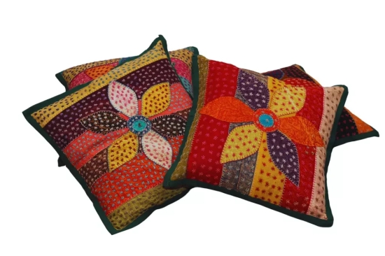 Tisser Patchwork cushion cover  (set of 4)Size-16x16