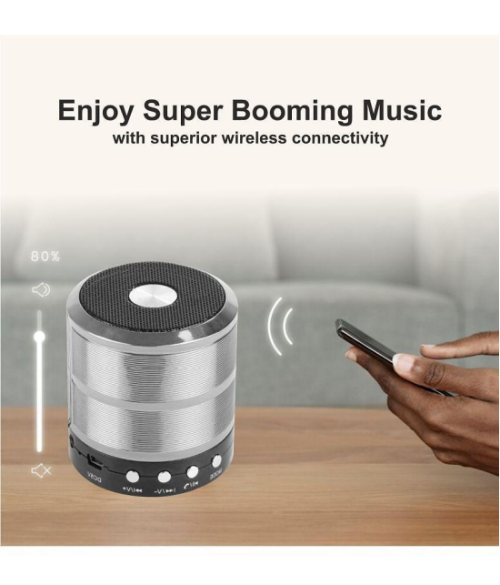 Neo 887 MINI 5 W Bluetooth Speaker Bluetooth v5.0 with USB Playback Time 2 hrs Silver - Silver