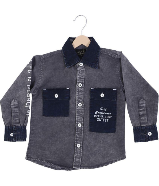 Kids Denim Full sleeves Shirt - None