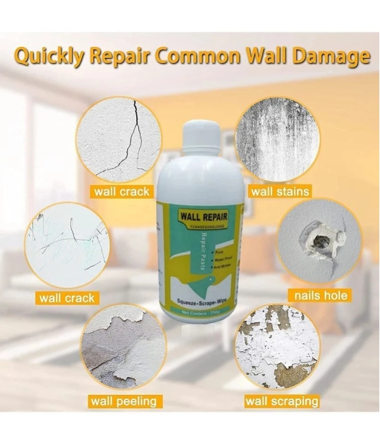 DHSMART Wall Repair Paste Paint  White Wood Polish Paste Crack Repair Paste Damage.Waterproof Paste 250 g