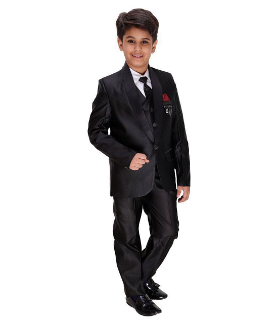 Fourfolds 5 Piece Coat Suit with Shirt Pant Blazer & Tie for Kids & Boys_FS123 - None