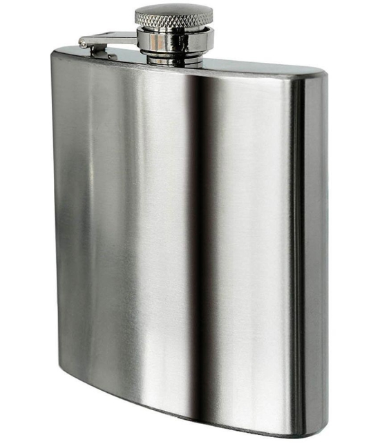 JGG JAIN GIFT GALLERY Steel Hip Flask - Silver