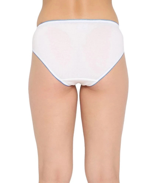 Clovia Pack of 1 Cotton Solid Womens Thongs ( White ) - None