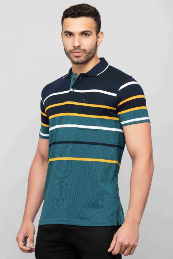 Mens Polo Striper Tshirt with Pocket