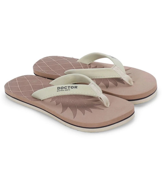 DOCTOR EXTRA SOFT - Khaki Womens Thong Flip Flop - None