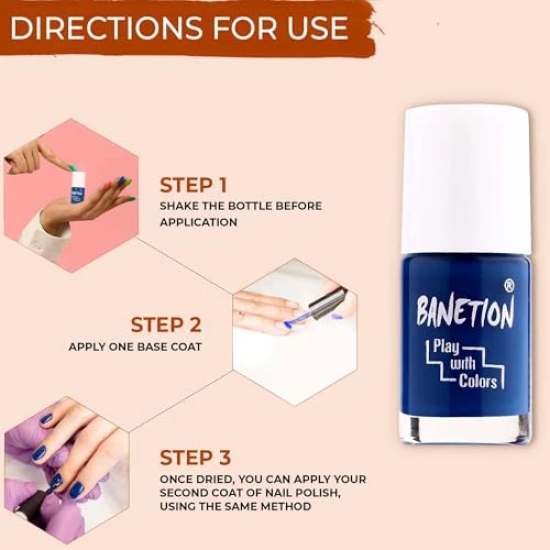 BANETION Zen-g New generation Makeup - Mini Nail Kit - Bestie - 30ml (Set of 4) | Glossy Nail Polish Set | Long Lasting & High Gloss Effect | Chip Resistant Nail Paints | Cruelty-free & Vegan