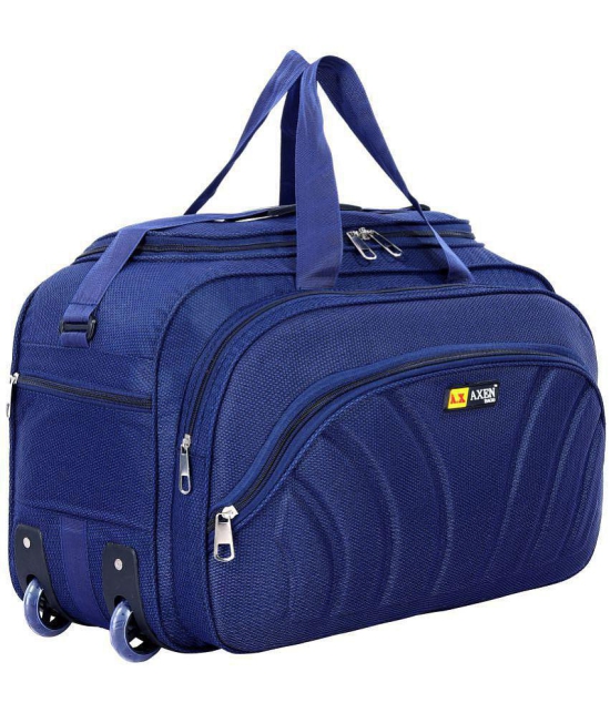 AXEN BAGS - Blue Polyester Duffle Trolley - Onesize