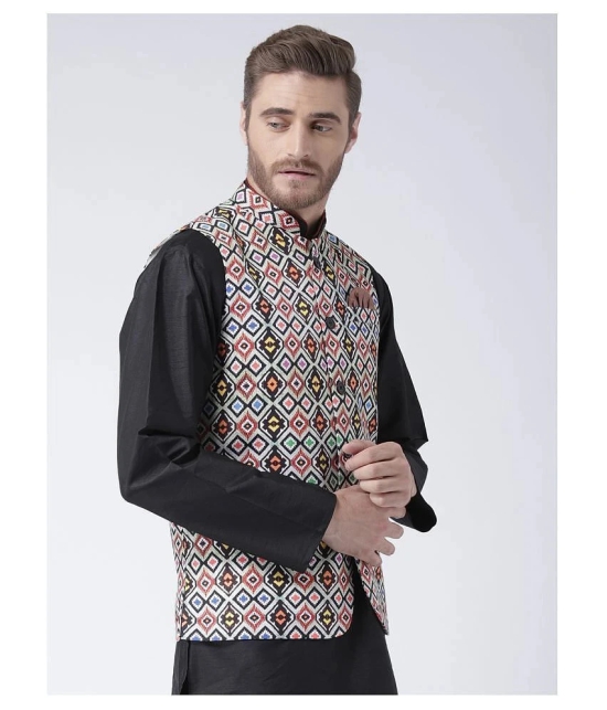 Hangup Multi Cotton Blend Nehru Jacket - None