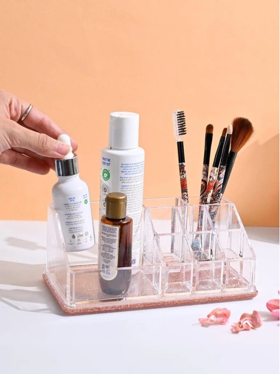 6-Compartment Clear Acrylic Makeup Organizer