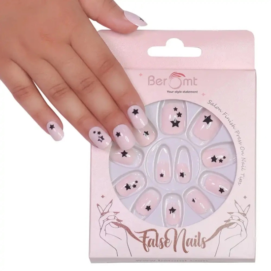 KIDS PINK FALSE NAILS (NAIL KIT INCLUDED)-Pink