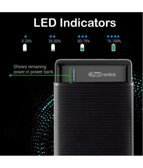 Portronics 20000 -mAh Li-Polymer Power Bank - Black