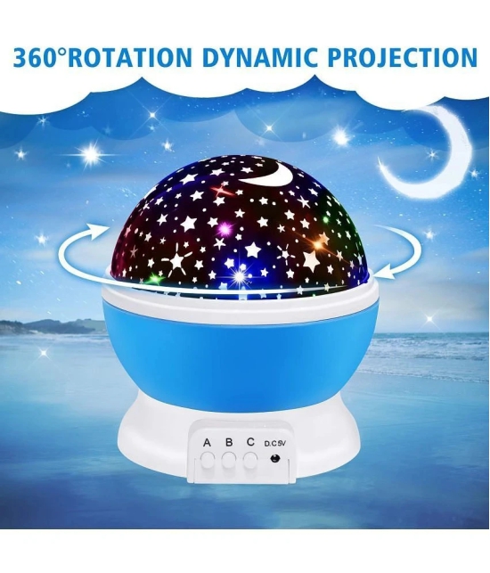 Bhavyta Star Master Colorful LED Metal Polish Stick Moon Light Projector Night Lamp 300 g