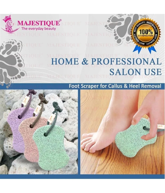 Majestique Handy Grip Pumice Stone for Hands, Heels, Elbows For Adult - (Pack of 1) Color May Vary