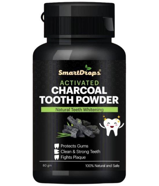 Smartdrops Activated Charcoal Teeth Powder For Teeth Whitening Powder 80gm Pack of 2