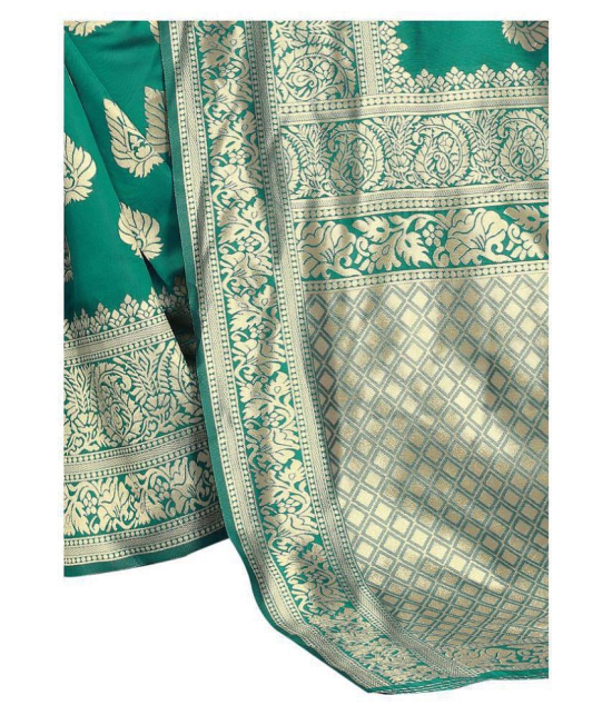 ofline selection Green Jacquard Saree - Single