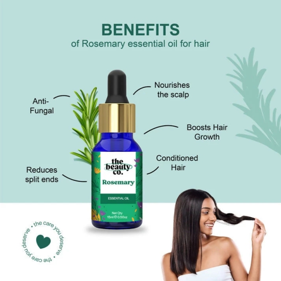 The Beauty Co . Rosemary Essential Oil for Hair Growth and Acne Control (15 ml)