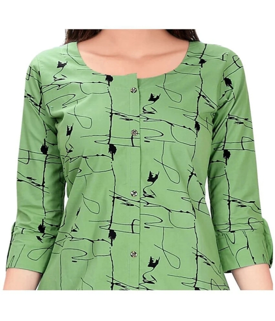 Meher Impex - Green Cotton Blend Womens A-line Kurti ( Pack of 1 ) - None