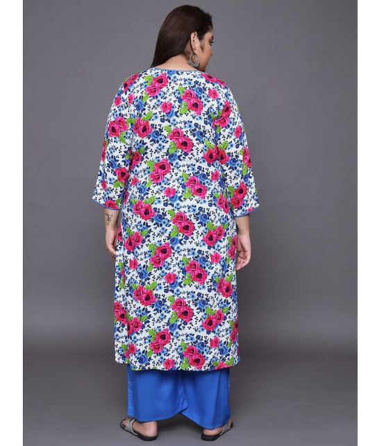 Tissu Cotton Printed Kurti With Palazzo Womens Stitched Salwar Suit - Multicolor ( Pack of 1 ) - None