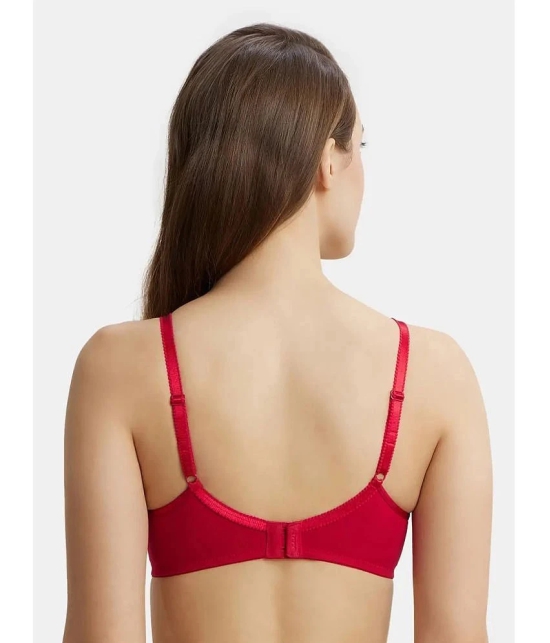 Jockey 1242 Wirefree Non Padded Super Combed Cotton Elastane Cross Over Everyday Bra - Red Love - None