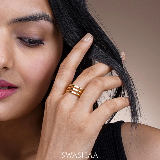 Irya 18K Gold Plated Ring-Gold