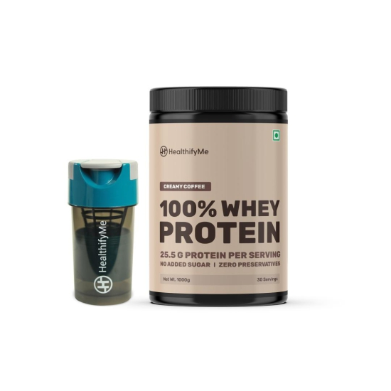 Whey Protein 100% 1 kg(Creamy Coffee)+Protein Shaker