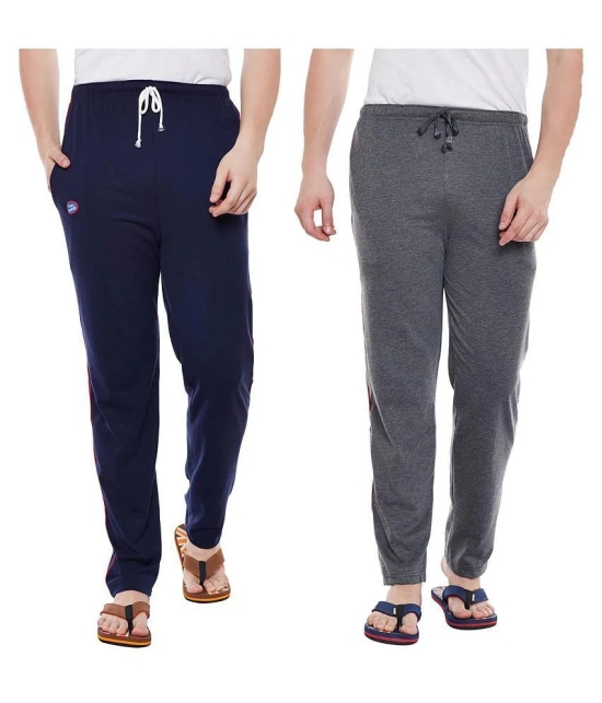 Vimal Jonney Cotton Multicolor Trackpants For Men(Pack Of 2) - None