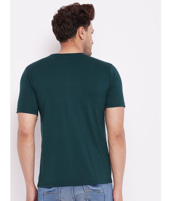 Lycos - Cotton Blend Regular Fit Green Men's T-Shirt ( Pack of 1 ) - None