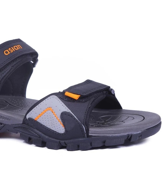 ASIAN - Black Mens Floater Sandals - None