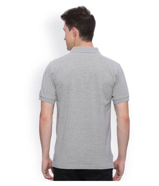 SquareFeet - Light Grey Polyester Regular Fit Men's Polo T Shirt ( Pack of 1 ) - XL