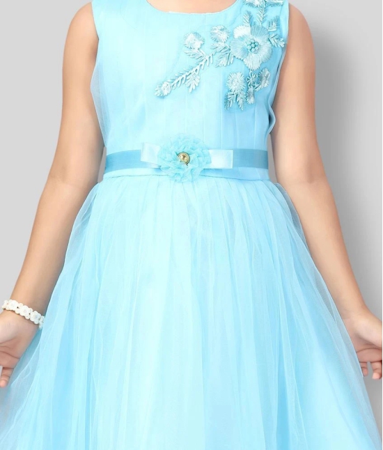 Aarika Net Gown For Girls ( Pack of 1 , Turquoise ) - None