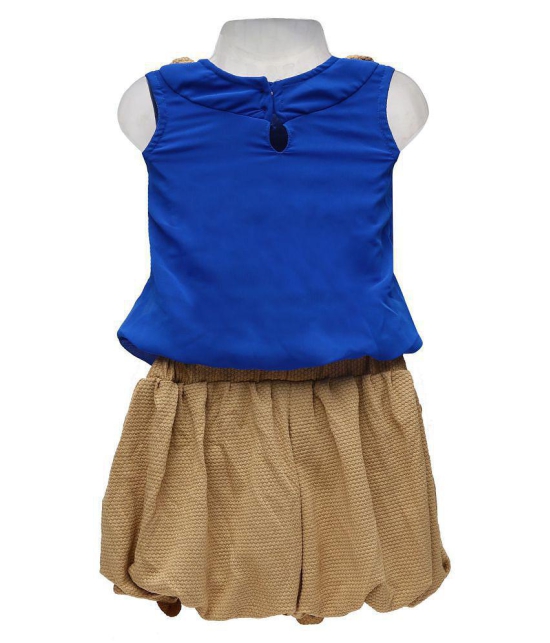 Zadums Girls Top & Shorts Dress, Blue - 6-7 Years